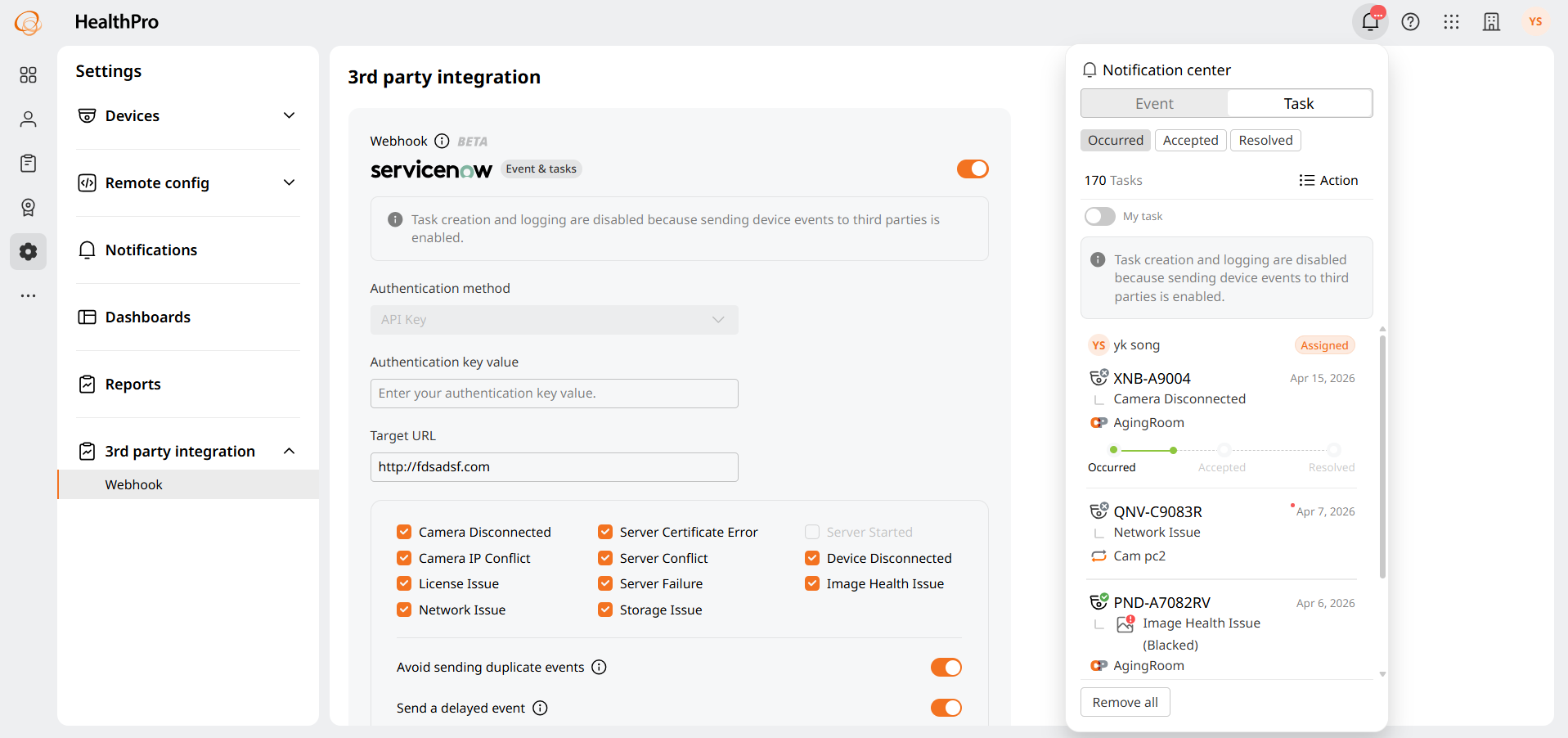 Webhook Configuration